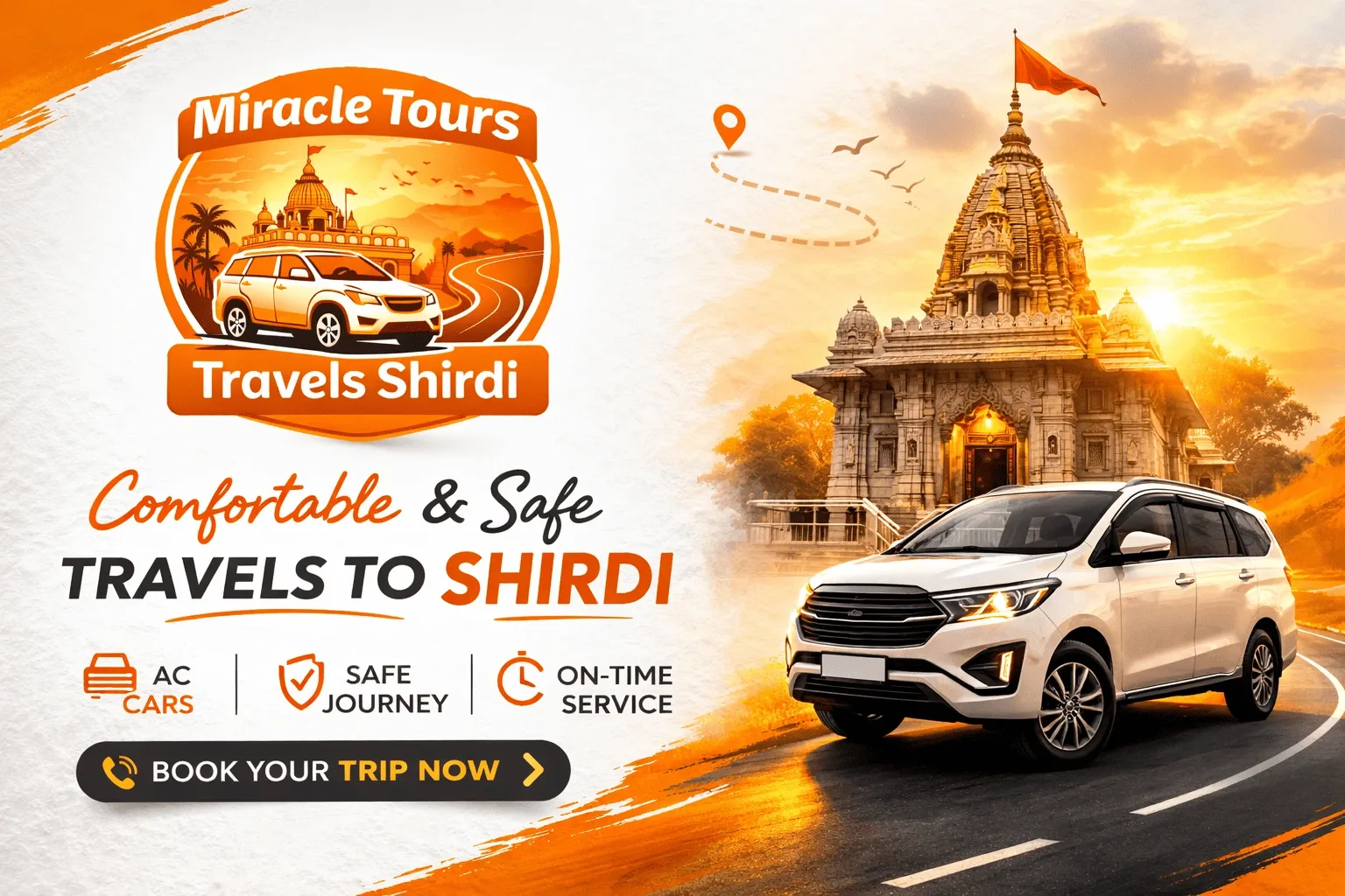 Miracle Cab Shirdi — AC taxi near Sai Baba Mandir Gate No. 2, Shirdi